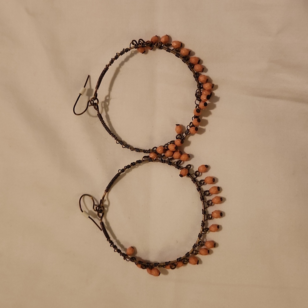 Boho hoop earrings